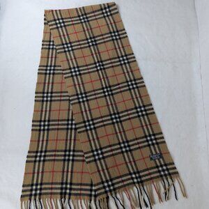 BURBERRY Lambswool Nova Check Scarf – Iconic Beige Plaid – VALUE – FAST Delivery